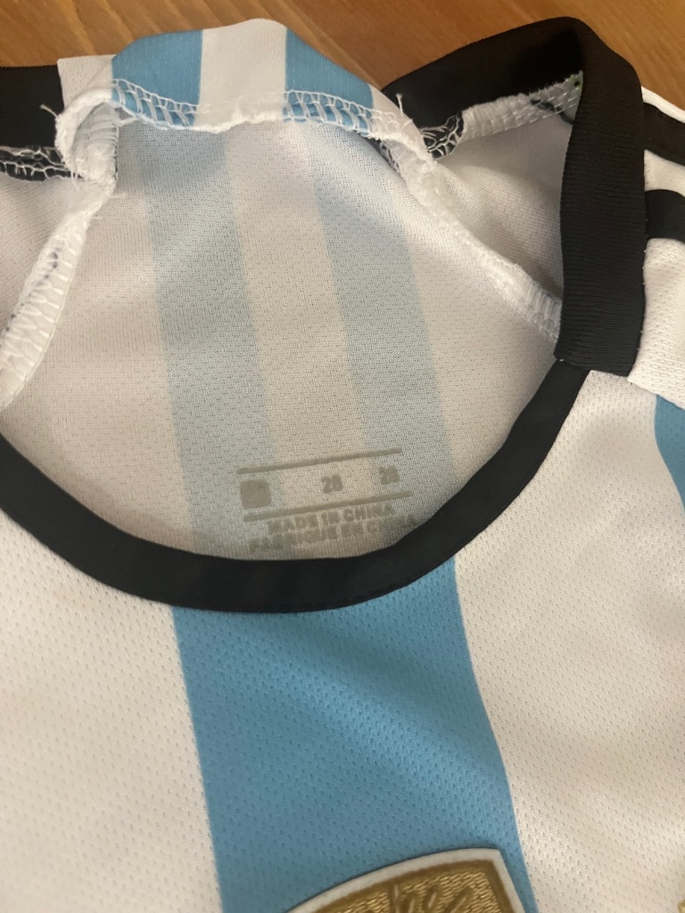 Youth Messi Argentina Stripe Soccer Jersey - Picture 2 of 3